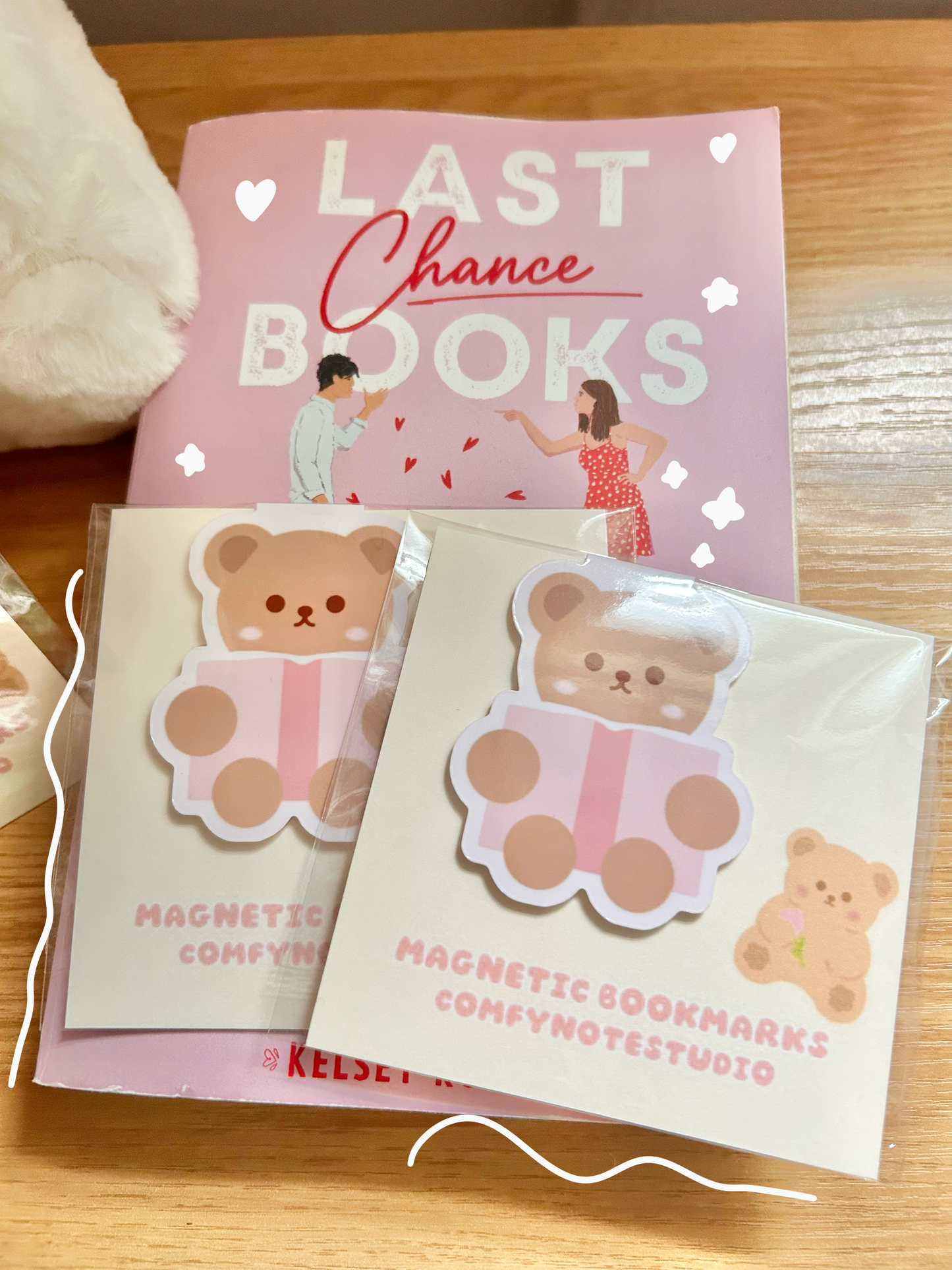 Bear Reading A Book - Magnetic Bookmark