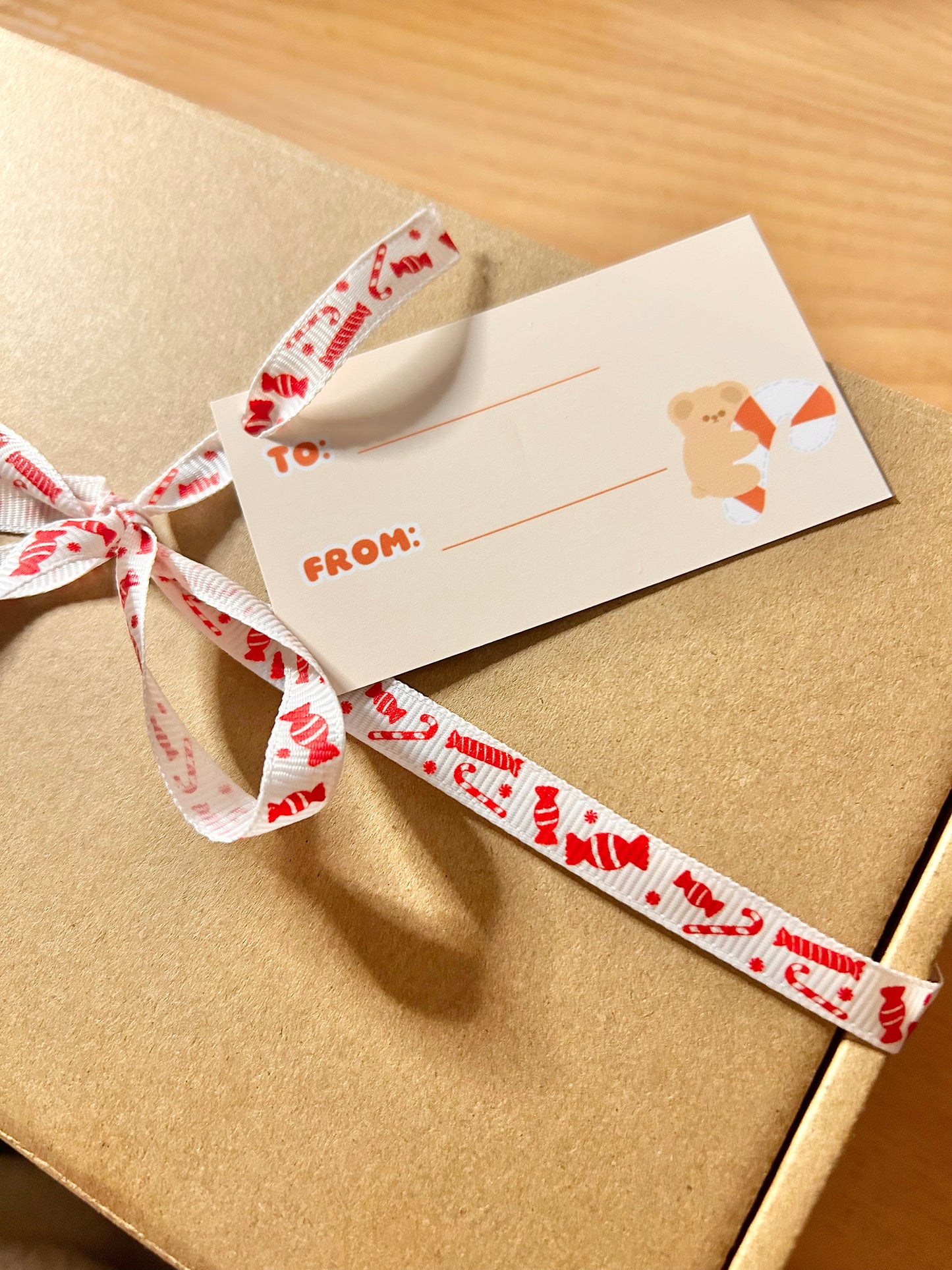 Candy cane bear Stationery kit