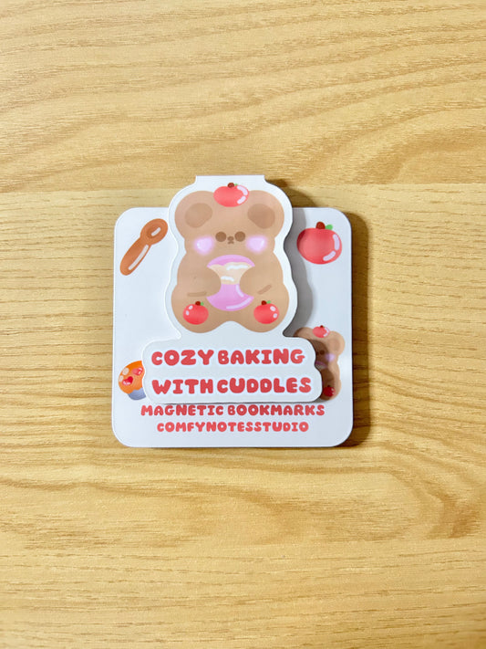 Cozy baking with Cuddles Magnetic bookmark