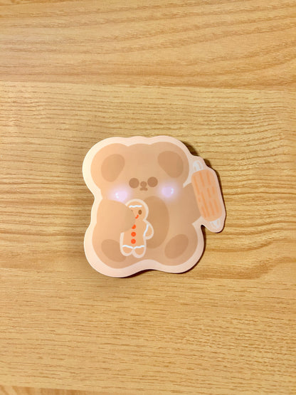 Gingerbread holiday cookie sticker pack