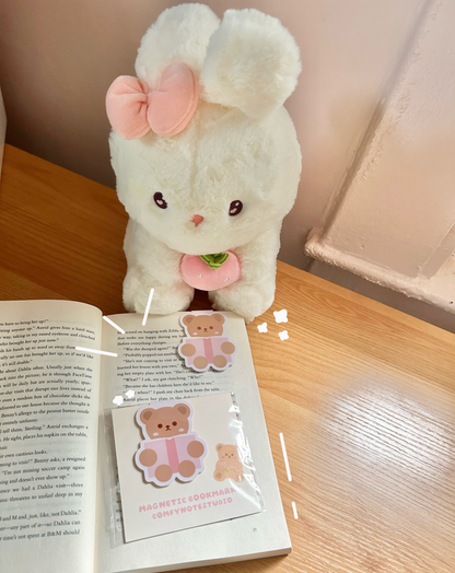 Bear Reading A Book - Magnetic Bookmark