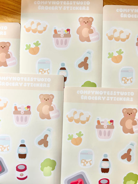 Grocery sticker sheet