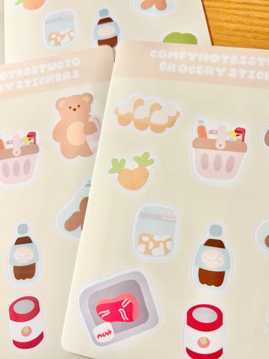 Grocery sticker sheet