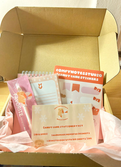 Candy cane bear Stationery kit