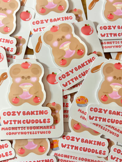Cozy baking with Cuddles Magnetic bookmark
