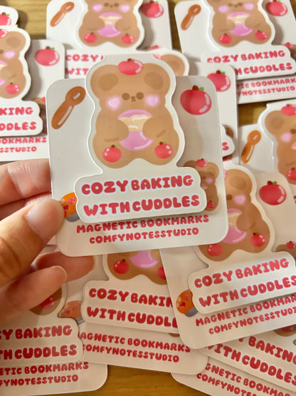 Cozy baking with Cuddles Magnetic bookmark