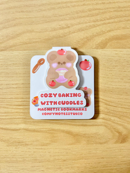 Cozy baking with Cuddles Magnetic bookmark